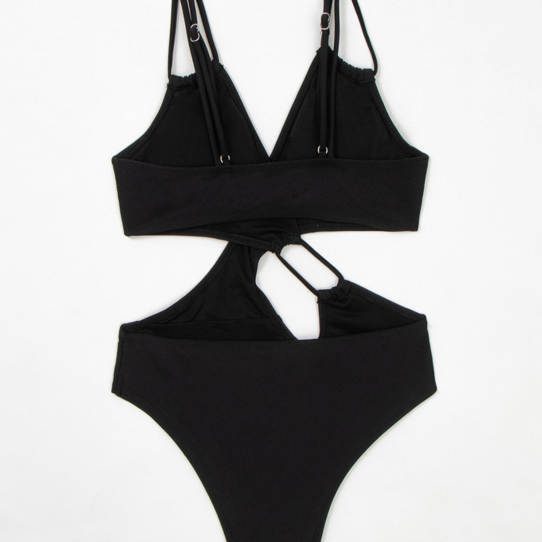 Damen Einteiler Badeanzug mit tiefem V-Ausschnitt und seitlichem Cut-Out Echo Archiv