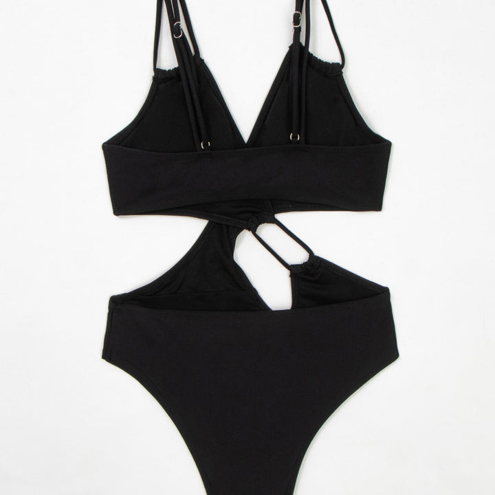 Damen Einteiler Badeanzug mit tiefem V-Ausschnitt und seitlichem Cut-Out Echo Archiv