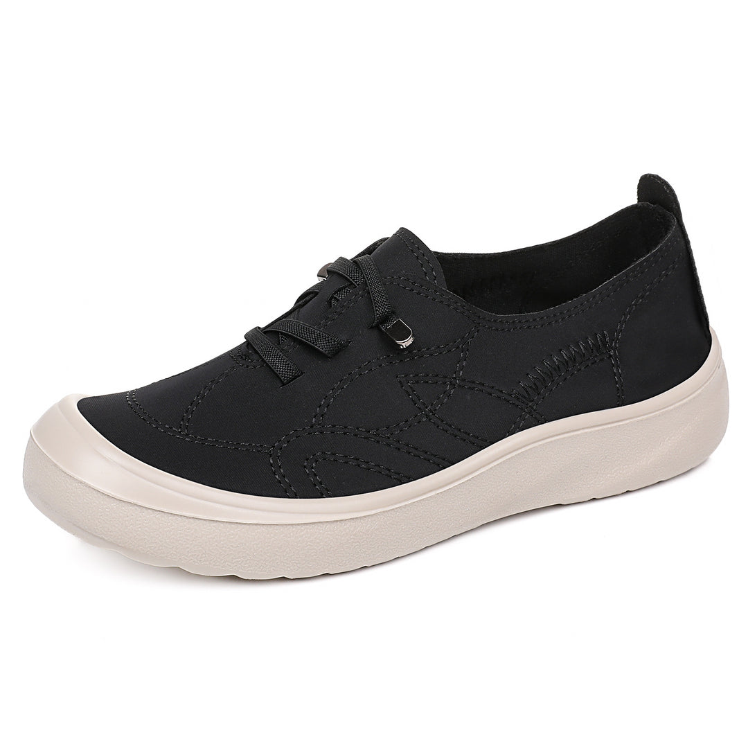 Damen nan elastischer Slip-On Komfortsneaker mit dekorativer Ziernaht, gepolstertem Fersenhalt und dämpfender Leichtprofilsohle Echo Archiv