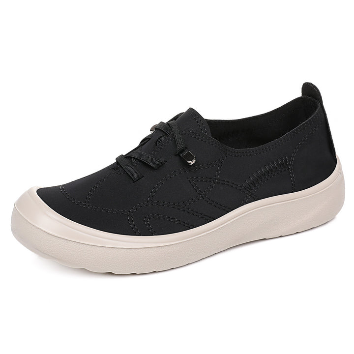 Damen nan elastischer Slip-On Komfortsneaker mit dekorativer Ziernaht, gepolstertem Fersenhalt und dämpfender Leichtprofilsohle Echo Archiv