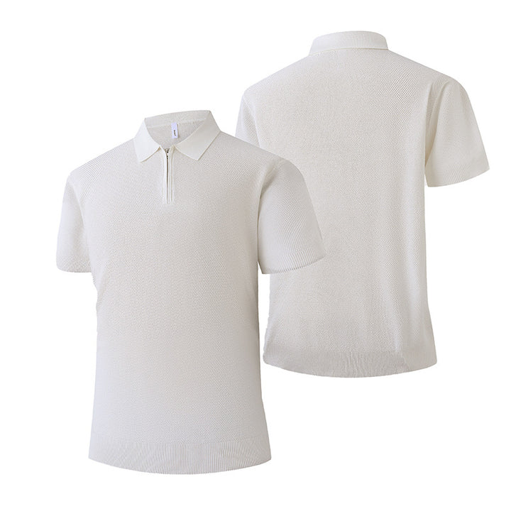 Herren Kurzarm Poloshirt mit Reißverschluss Echo Archiv