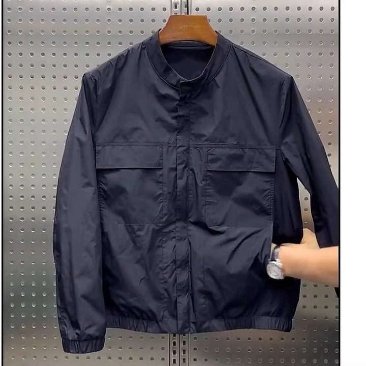 Herren Modische Utility-Jacke mit hochschließendem Kragen Echoarchiv