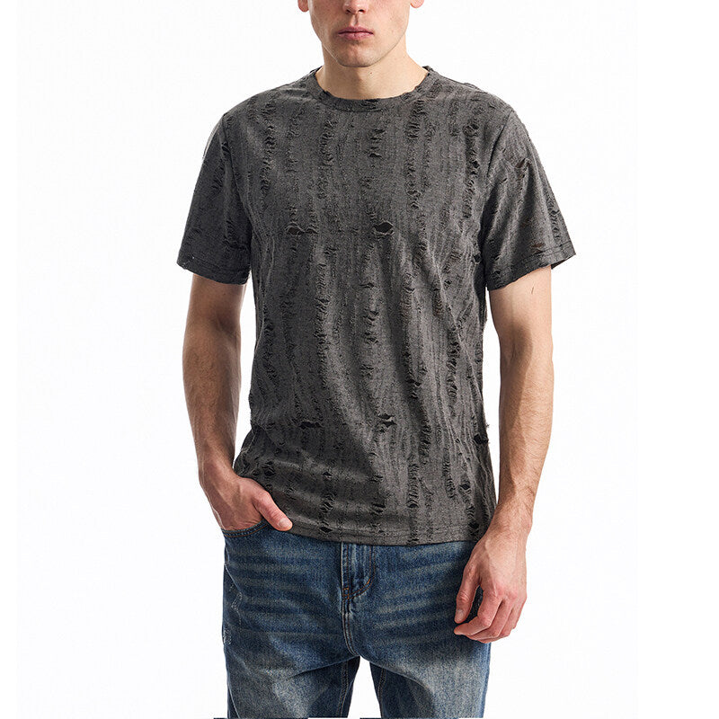 Herren T-Shirt mit modischem Strukturdesign und lässigem Vintage-Look Echoarchiv