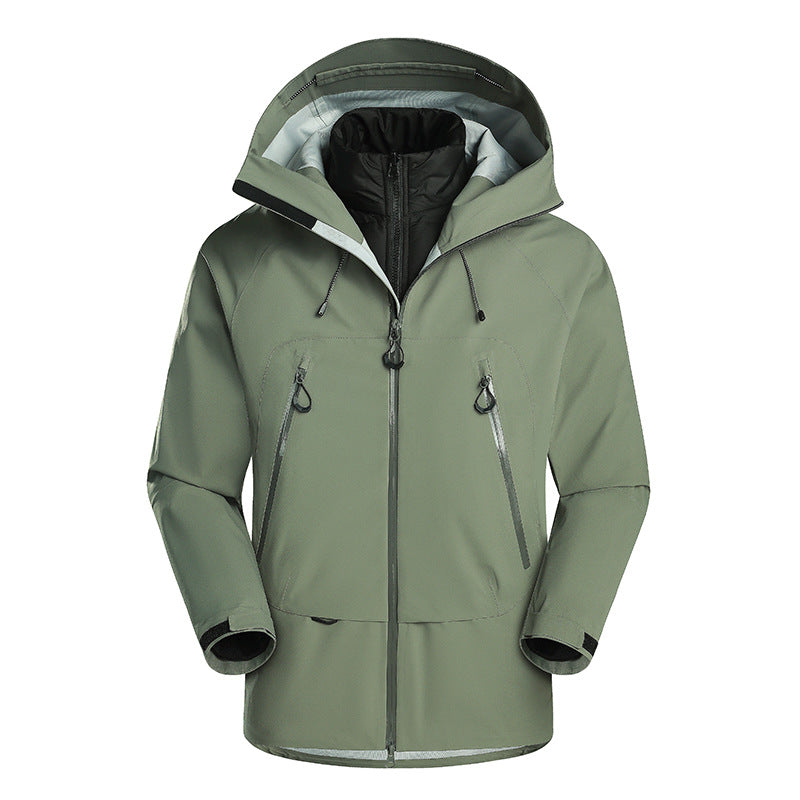 Herren wasserdichte Softshell-Jacke mit herausnehmbarer Stepp-Innenjacke Echoarchiv