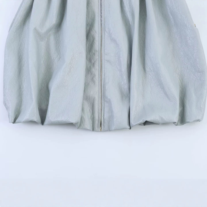 Damen Oversize-Jacke mit Ballonärmeln, Reißverschluss und geraffter Passe Echo Archiv