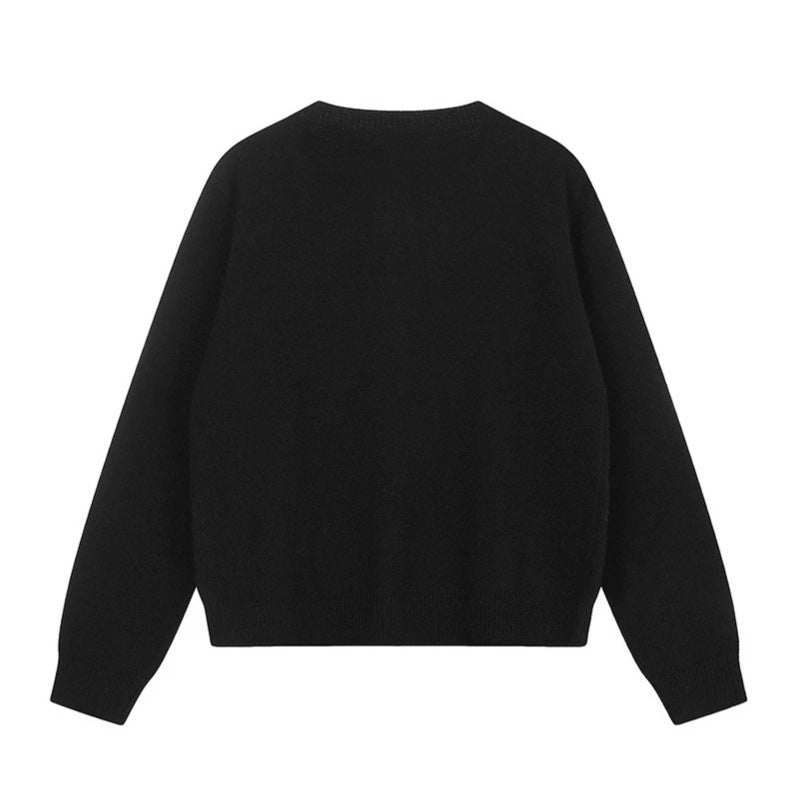 Damen Strickjacke mit Katzen-Jacquard, Zierknebelverschluss und Sternbordüre Echoarchiv