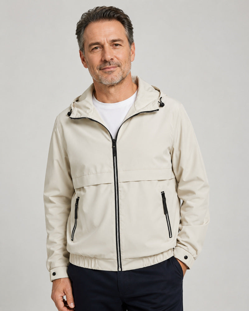 Herren Leichte Regenjacke mit verstellbarer Kapuze Echo Archiv