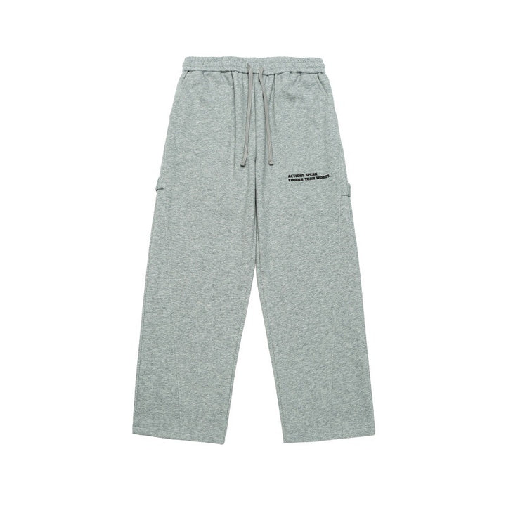 Unisex Weite Cropped-Sweathose im Cargo-Stil mit Tunnelzugbund und aufgesetzten Taschen Echoarchiv