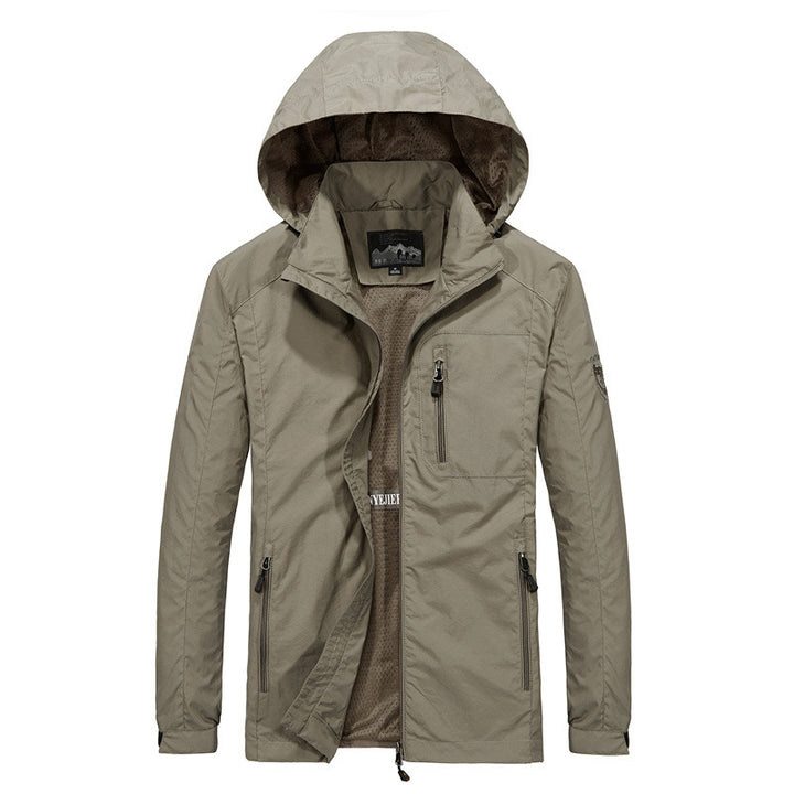 Herren Multifunktionale Outdoorjacke mit verstellbarer Kapuze Echo Archiv