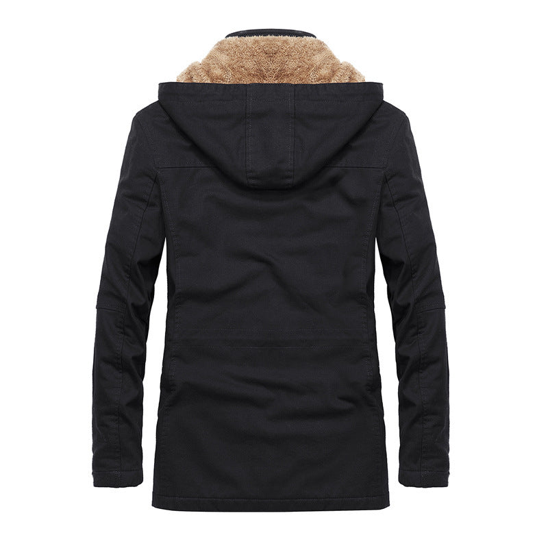 Herren Canvas-Parka mit kuscheligem Teddyfutter und winddichter Front – Taviero