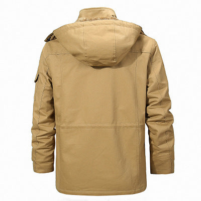 Herren Robuster Canvas-Fieldparka mit durchgehendem Teddyfutter, abnehmbarer Kapuze und Multifunktions‑Taschen Echo Archiv