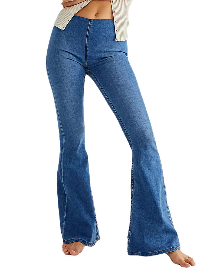 Damen Flared Jeans im lässigen Schnitt mit hohem Bund und formschmeichelnder Silhouette Echo Archiv