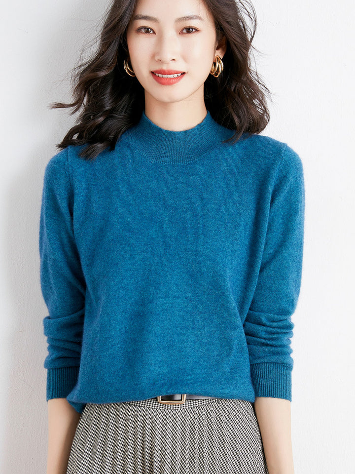 Damen Kurzrollkragen Feinstrickpullover mit leichtem Mohair-Effekt Echoarchiv