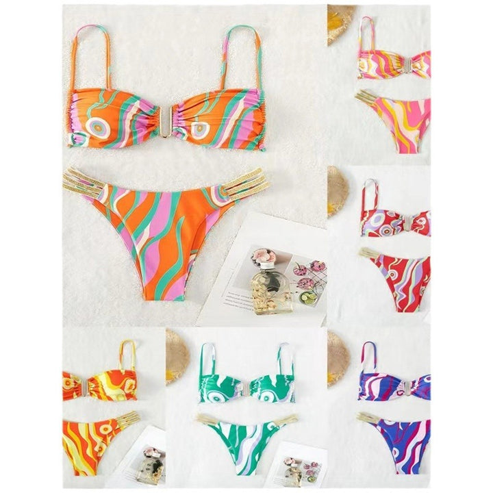 Damen Triangel-Bikini mit elegantem Raffungseffekt und modischen Akzenten Echo Archiv
