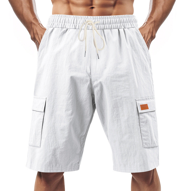 Herren praktische Cargo-Shorts mit elastischem Bund und seitlichen Taschen Echoarchiv