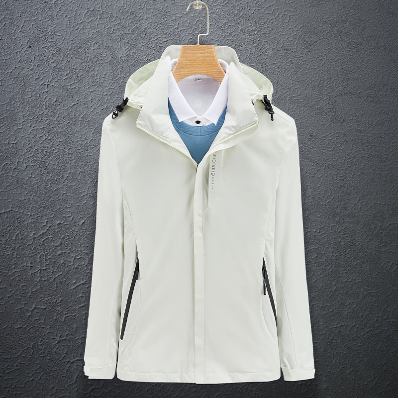 Herren Leichte Softshell-Funktionsjacke mit atmungsaktivem Meshfutter und verstellbarer Kapuze Echoarchiv