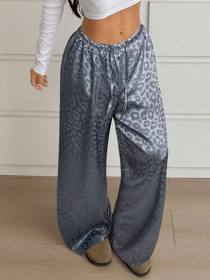 Damen Elegante Weite Leoprint-Hose Echo Archiv