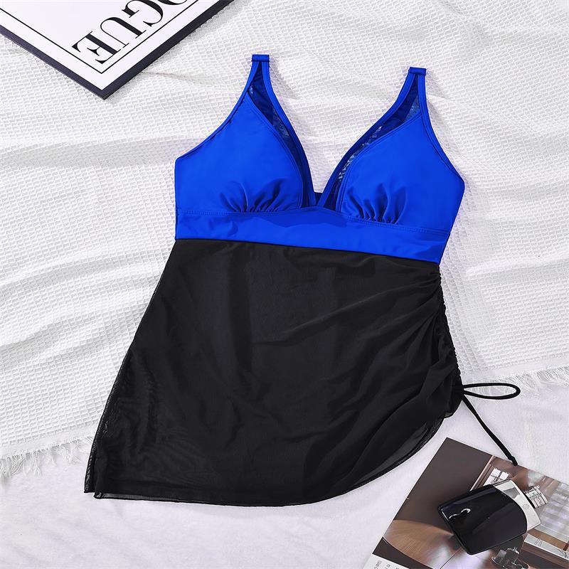 Damen Einteiler Badeanzug mit elegantem Schnitt und praktischer Wickelrock-Option Echo Archiv