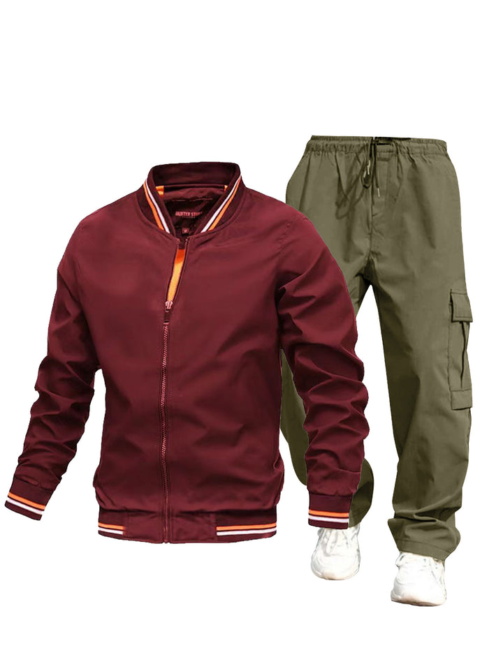 Herren Sportliche Jacke und Cargo-Hose Set Echo Archiv