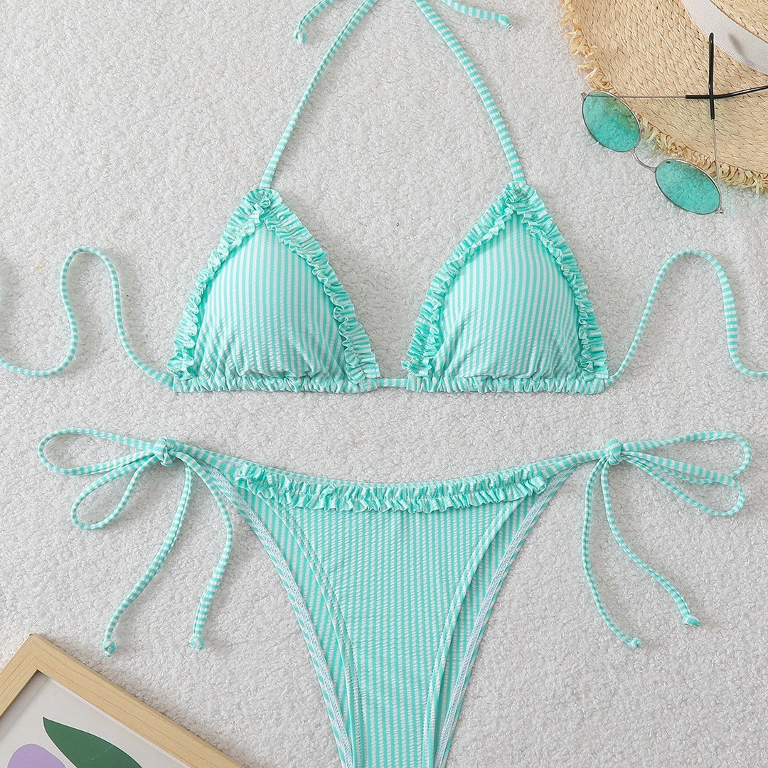 Damen Triangel-Bikini mit lässigen Bindebändern Echo Archiv