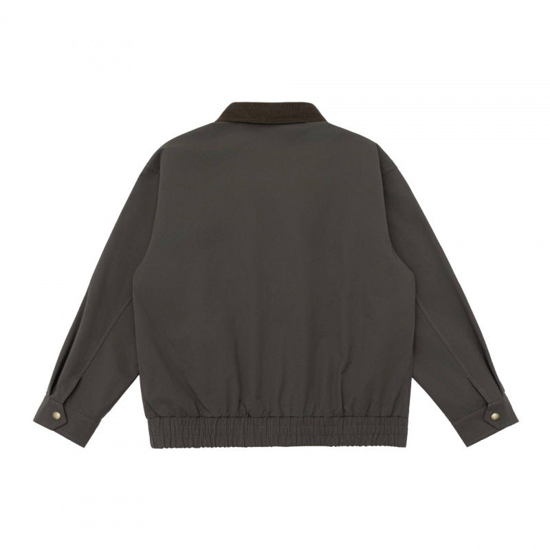 Unisex Kastenförmige Utility-Jacke mit Cordkragen, aufgesetzten Pattentaschen und elastischem Saum Echo Archiv