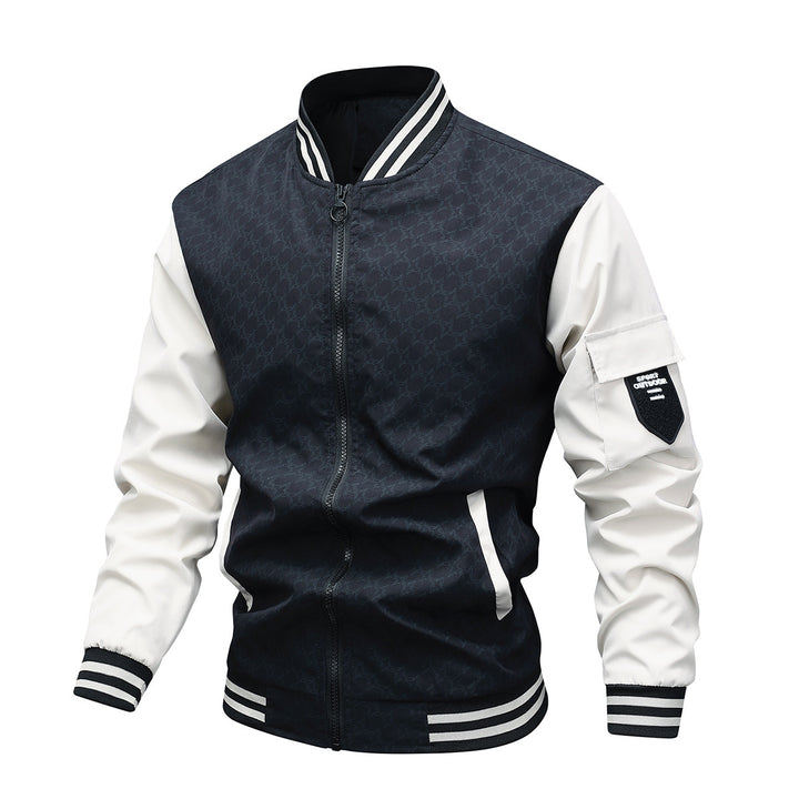 Herren Modische Bomberjacke mit Stehkragen Echo Archiv