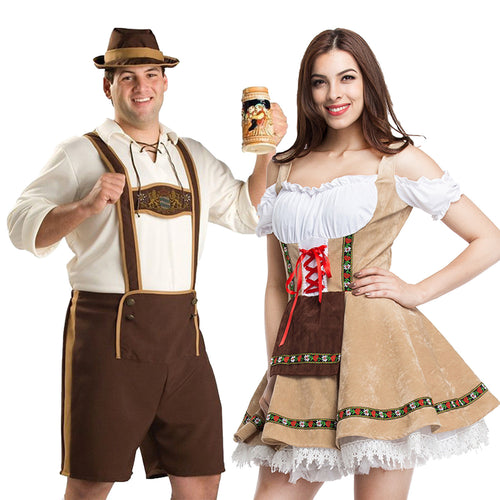 Herren nan Oktoberfest Trachtenkurzhose mit verstellbaren Trägern und bestickter Brustpasse Echo Archiv