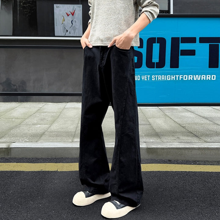 Herren Weit geschnittene Canvas-Hose mit extra weitem Bein und tiefem Schritt Echo Archiv