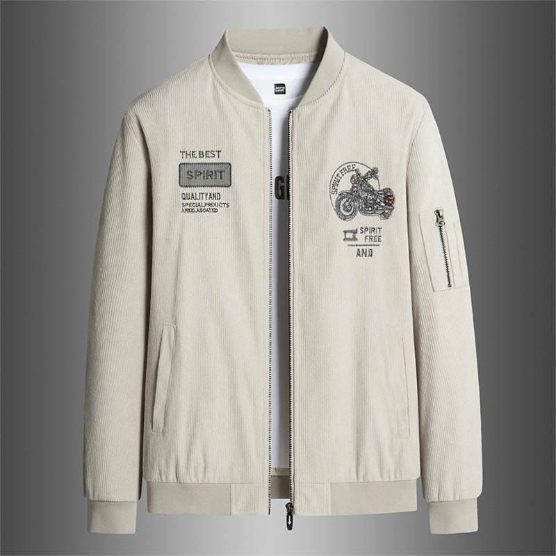 Herren Modische Bomberjacke mit stylischem Motorrad-Design Echo Archiv