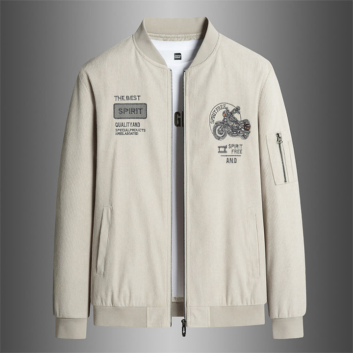 Herren Modische Bomberjacke mit stylischem Motorrad-Design Echo Archiv