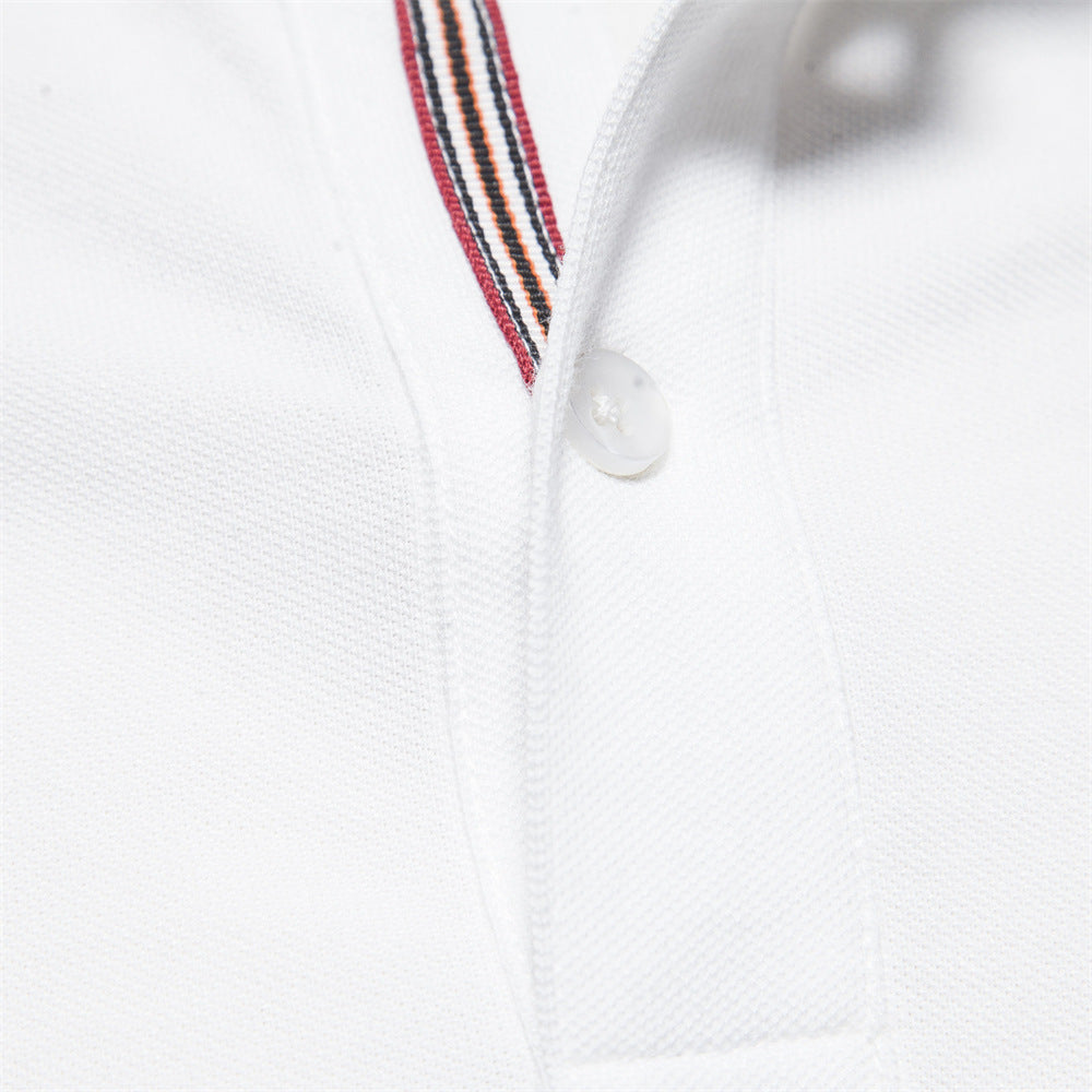 Herren klassisches Poloshirt aus atmungsaktiver Baumwolle mit modischem Kragen Echoarchiv
