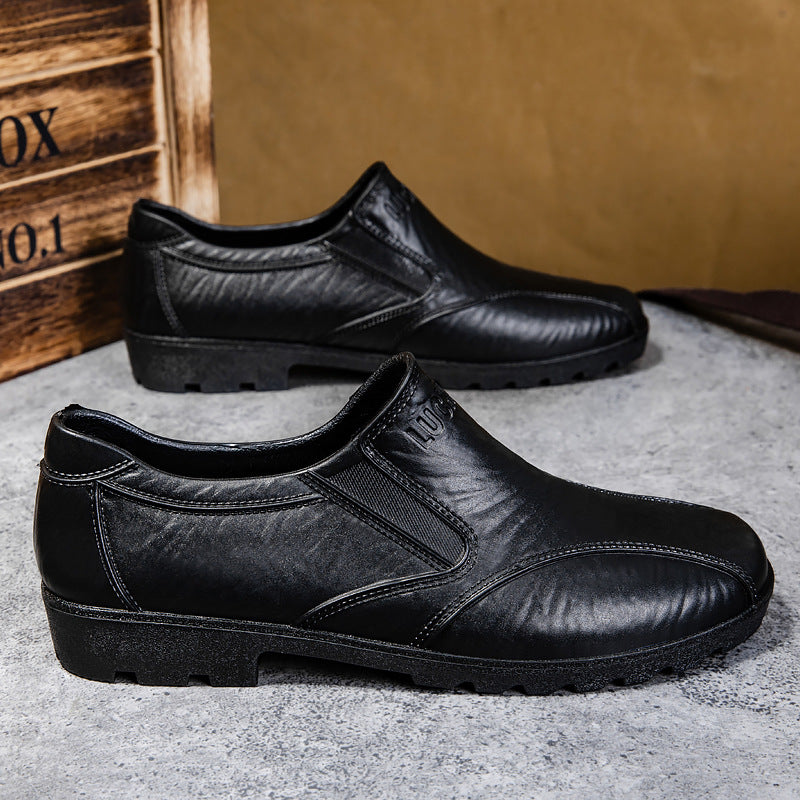 Herren Elegante Slip-On Business-Halbschuhe mit elastischen Einsätzen und rutschfester Profilsohle Echoarhiv