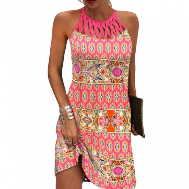 Damen Neckholder Kleid mit funkelndem Gradient-Design Echoarchiv