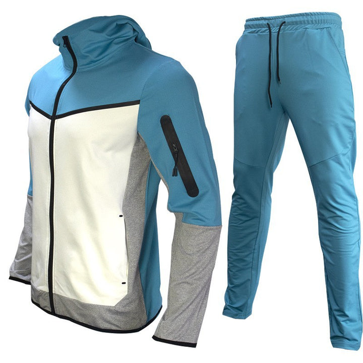 Herren sportliches Hoodie-Set mit atmungsaktiven Eigenschaften und modernen Kontrastdetails Echoarchiv
