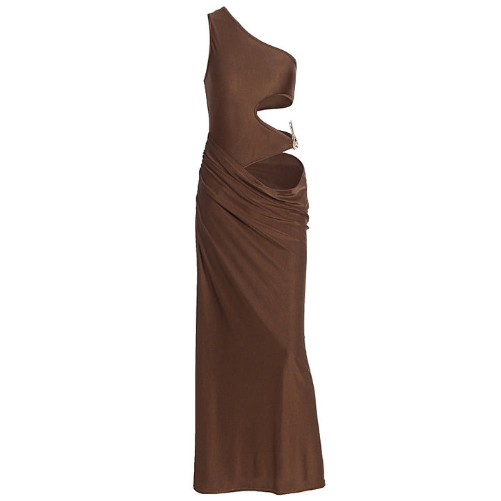 Damen Körperbetontes Maxikleid mit asymmetrischem Schnitt und exklusiven Cut-Out-Details Echo Archiv