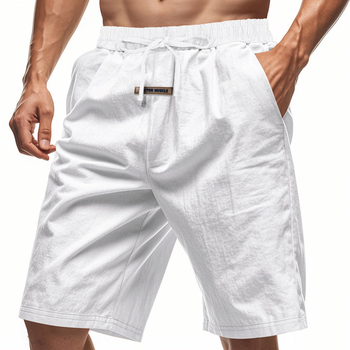 Herren lässige Strandshorts mit elastischem Bund und verstellbarem Kordelzug Echoarchiv