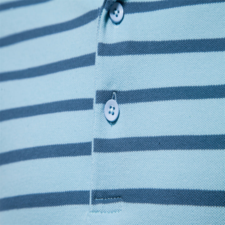Herren Polo-Shirt mit modischem Streifenmuster und bequemem Schnitt Echoarchiv