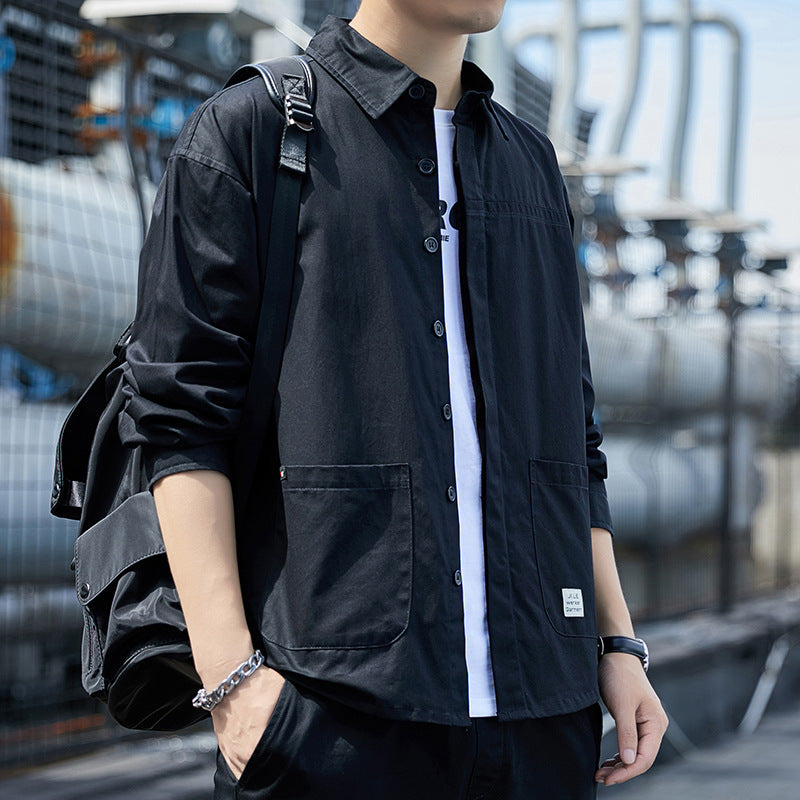Herren stylisches Utility-Overshirt mit praktischen Taschen Echoarchiv