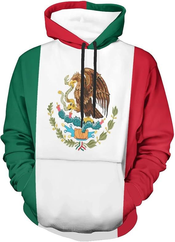 Herren Kapuzenpullover mit kreativer Wolfsgrafik Echoarchiv