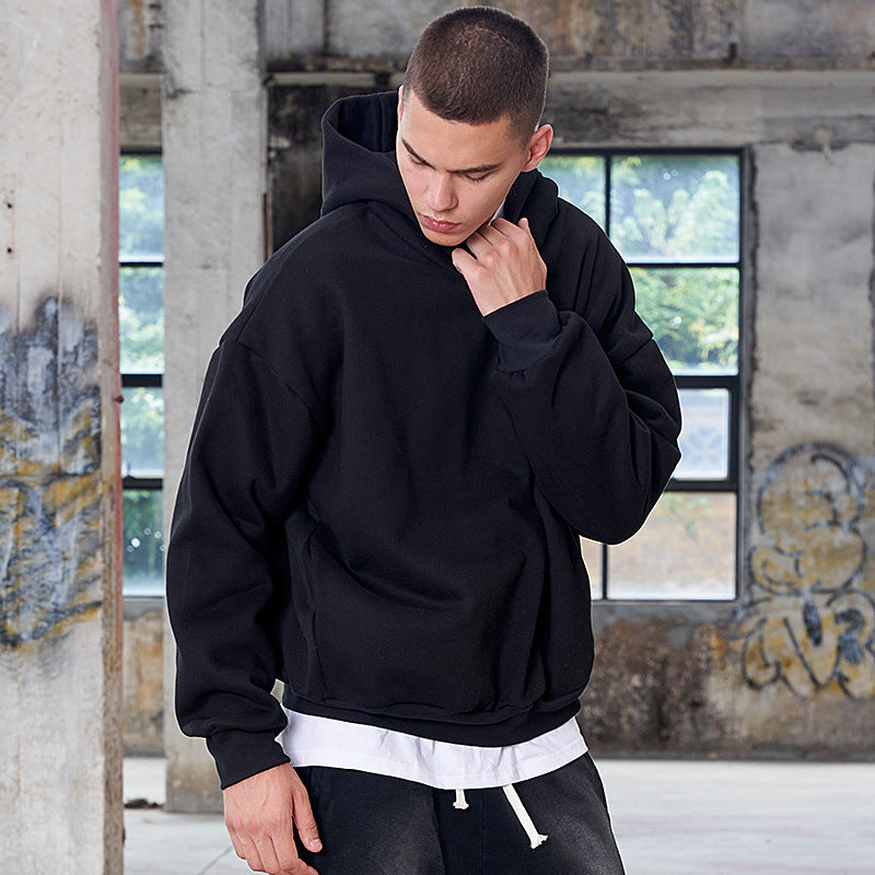 Herren Oversize Kapuzenpullover aus schwerer French-Terry mit Raglanärmeln Echo Archiv