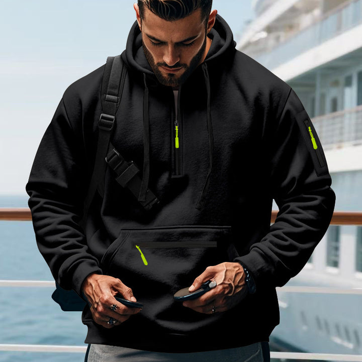 Herren sportlicher Hoodie mit praktischen Reißverschlusstaschen Echoarchiv