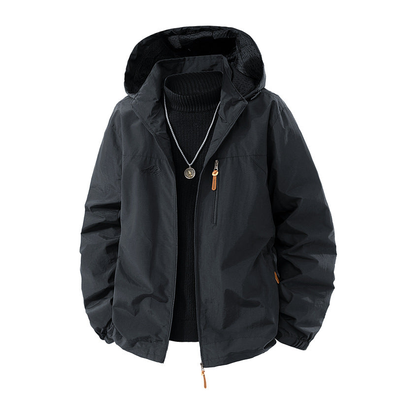 Herren Outdoor-Jacke mit Kapuze und praktischen Taschen Echo Archiv