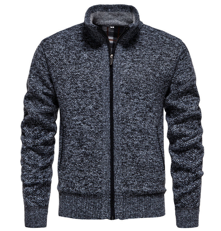 Herren sportliche Strickjacke mit Stehkragen Echoarchiv