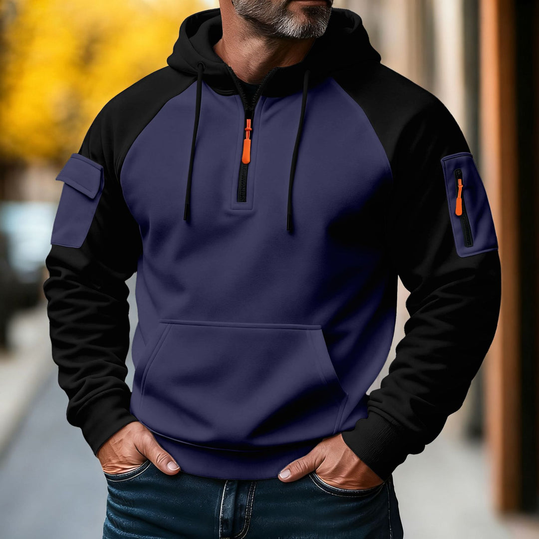Herren funktionaler Hoodie mit Reißverschluss und praktischen Taschen Echoarchiv