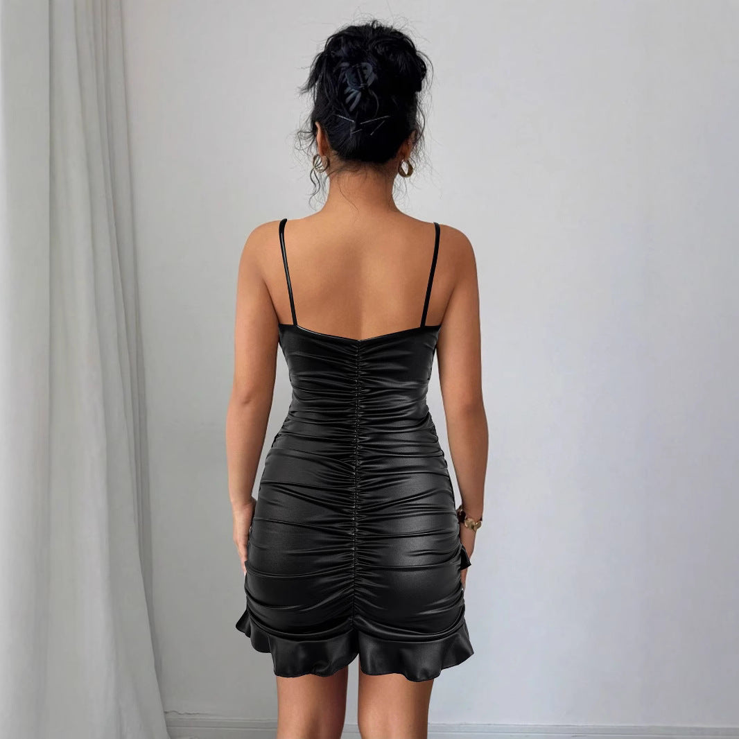 Damen Raffiniertes Wickelkleid mit tiefem V-Ausschnitt und elegantem Saum Echo Archiv