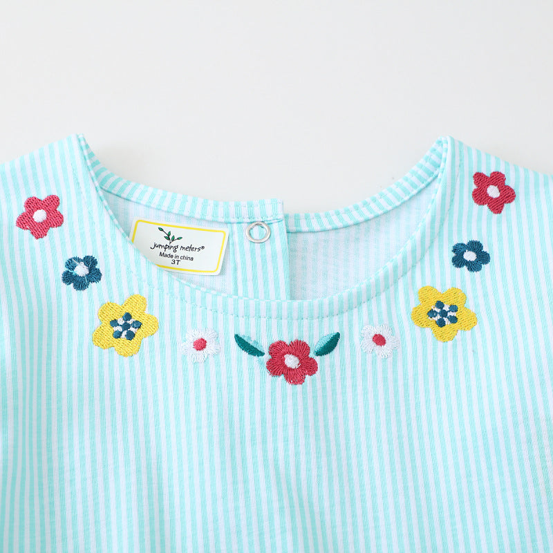 Mädchen Sommerkleid mit farbenfrohen Blumenstickereien Echo Archiv