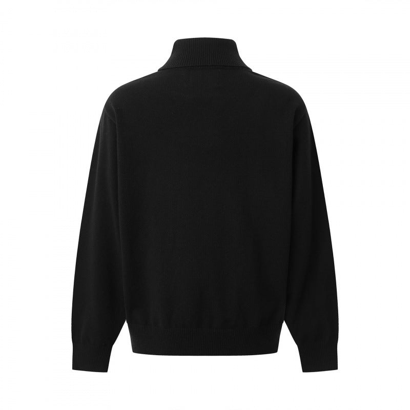 Unisex Boxy-Troyer mit asymmetrischem Schlauchkragen und Druckknopfleiste Echo Archiv