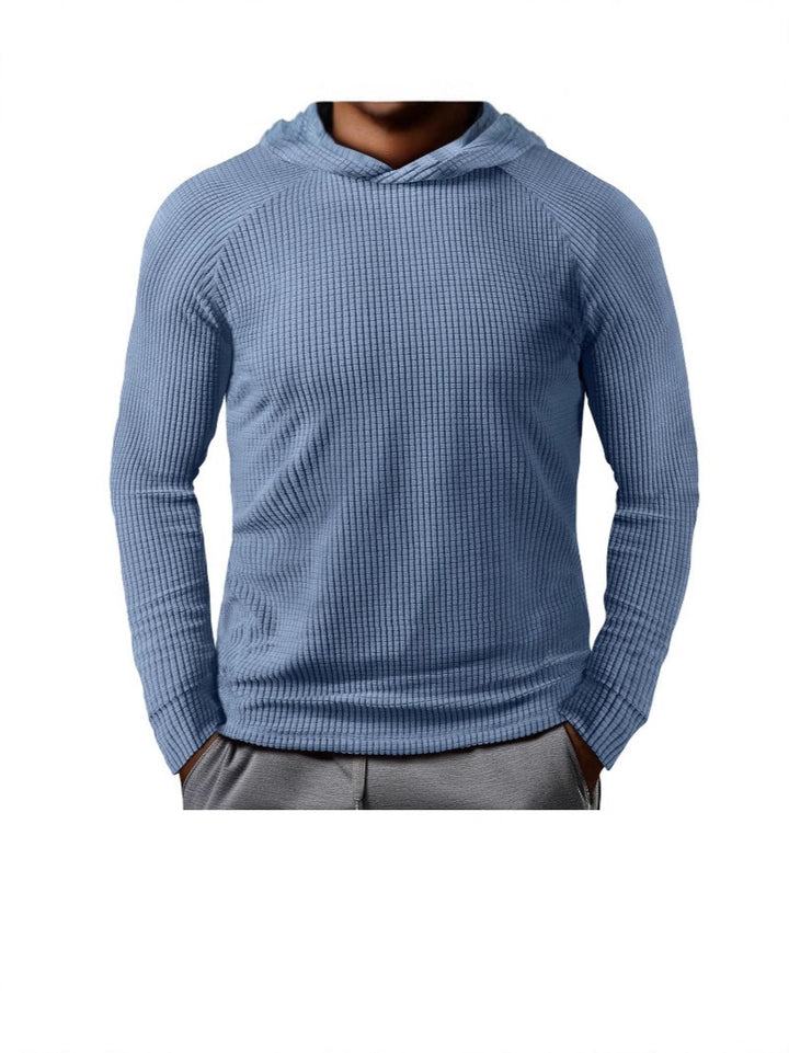 Herren lässiger Kapuzenpullover mit strukturiertem Material Echoarchiv