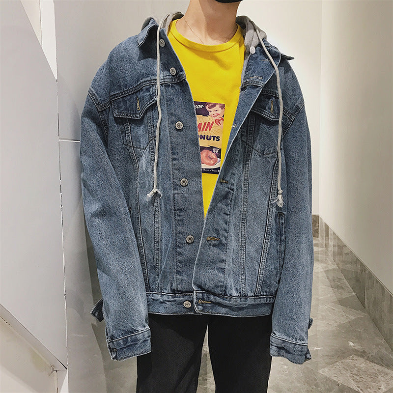 Herren Denimjacke mit integrierter Kapuze Echoarchiv 1788342630