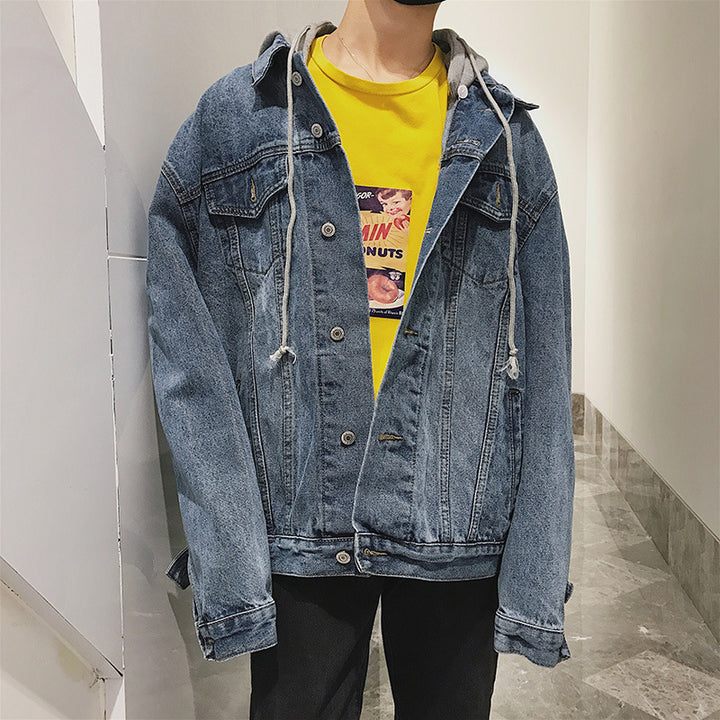 Herren Denimjacke mit integrierter Kapuze Echoarchiv 1788342630